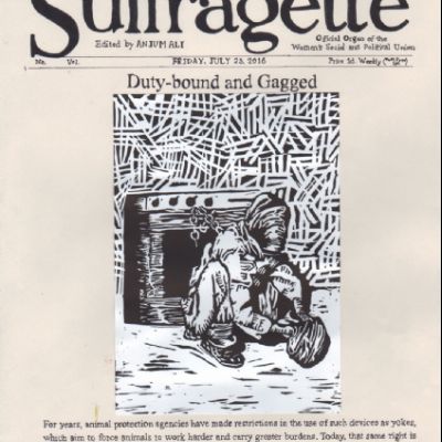 Anjum year 10 suffragette print